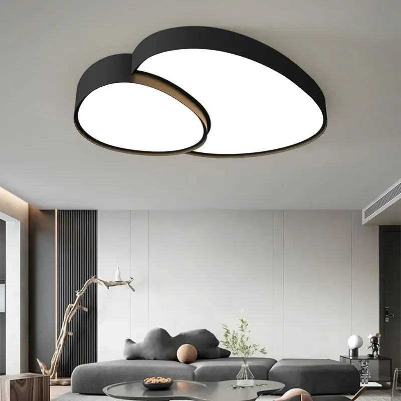 Smart LED Ceiling Lamp: Modern Round Dimmable Lights for Living Room and Bedroom