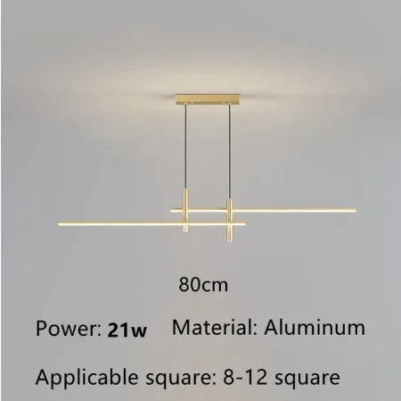 Minimalist Black Gold Dining Table Pendant Lamp for Kitchen Chandelier Lighting Fixtures