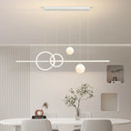 Minimalist LED Pendant Lights for Dining Living Room Restaurant Home - Black White 120cm