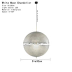 Moon LED Chandelier Fiberglass Pendant Lamp for Home Decor Lighting