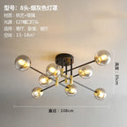 Glass Ball LED Chandelier Ceiling Light for Living Room and Kitchen