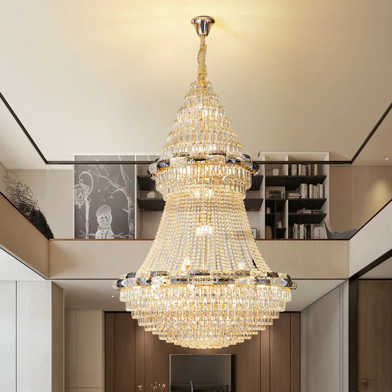 Crystal Chandelier: Elegant European Luxury Lighting for Living Room, Restaurant, and Bedroom