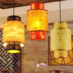 Sheepskin Pendant Lights: Retro Chinese Style Luminarias for Home Decor
