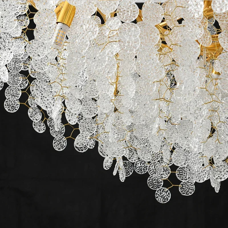 Gold Chandelier Glass Pendant Lamp for Home Decor - Modern Luxury Lighting
