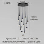 Nordic Chandelier for Dining Room and Living Room, Designer LED Ceiling Lamp