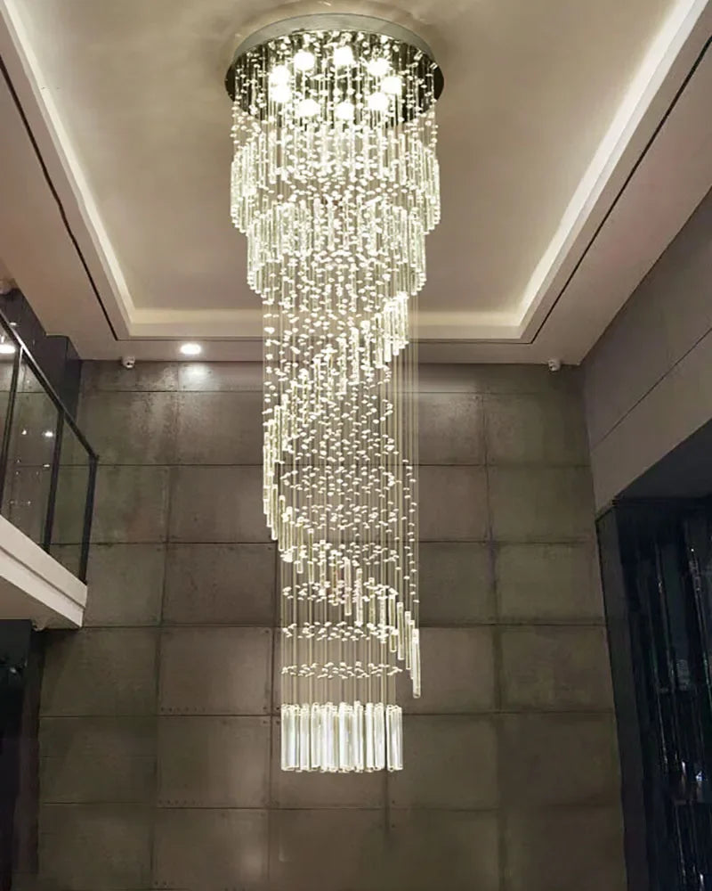 Spiral Ladder LED Chandelier - Luxury Modern Staircase Pendant Lights