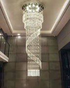 Luxury Crystal Spiral Staircase Chandelier