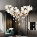 Crystal Flower Chandelier: Luxury Ceiling Pendant Light for Home Decor