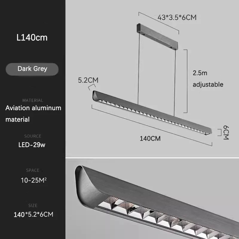 Modern Luxury Lens LED Pendant Light for Long Bar Restaurants & Hotels