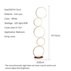 Modern Five-Ring LED Floor Lamp for Living Room and Bedroom