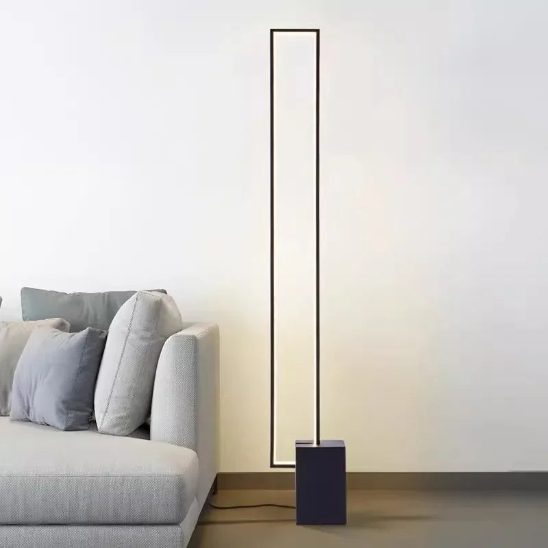 Modern Black LED Floor Lamp with Foot Switch
