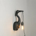 Nordic Crane Resin Wall Lamps for Bedroom, Living Room, Staircase, and Corridor