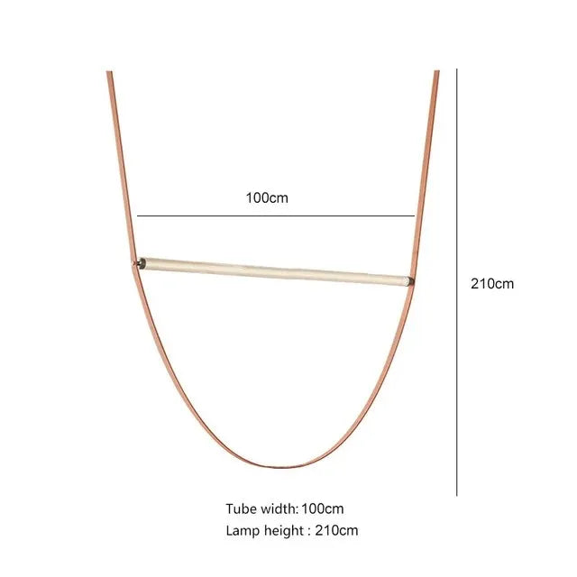 Glass Tube Pendant Lamp: Modern LED Lighting for Living Room, Duplex Villa Staircase