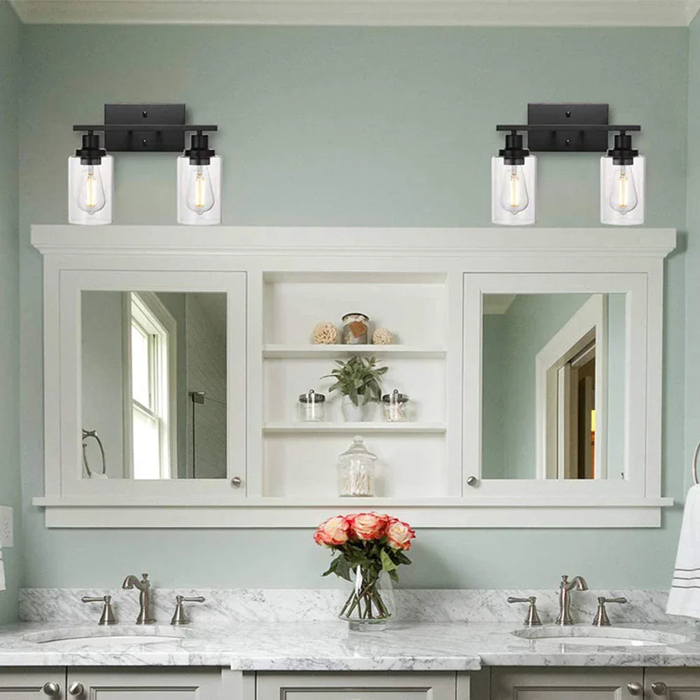 Glass Wall Lamp: Nordic Industrial LED Sconce for Living Bedroom, Kitchen, Dining - Modern Indoor Lighting