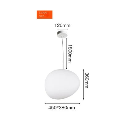 Glass Ball LED Pendant Light - Modern White Nordic Hanging Fixture