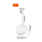 Glass Ball LED Pendant Light - Modern White Nordic Hanging Fixture