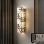Crystal Mosaic Wall Lamp: Elegant LED Lighting for Living Room, Bedroom, and Hotel Lobby