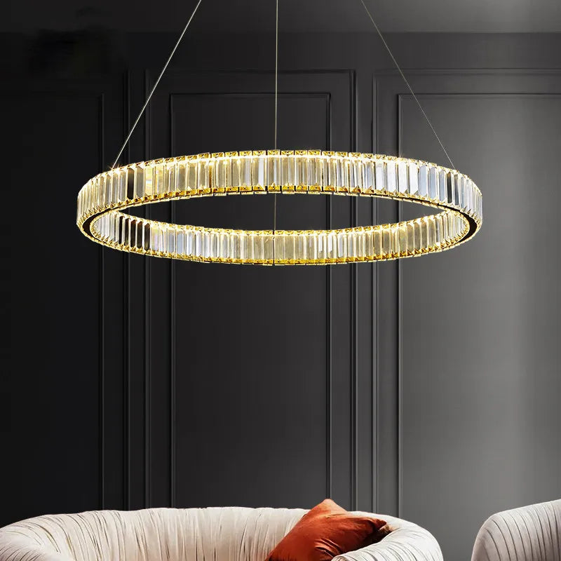 Crystal LED Ceiling Chandeliers: Modern Living Room Dining Room Pendant Lamp