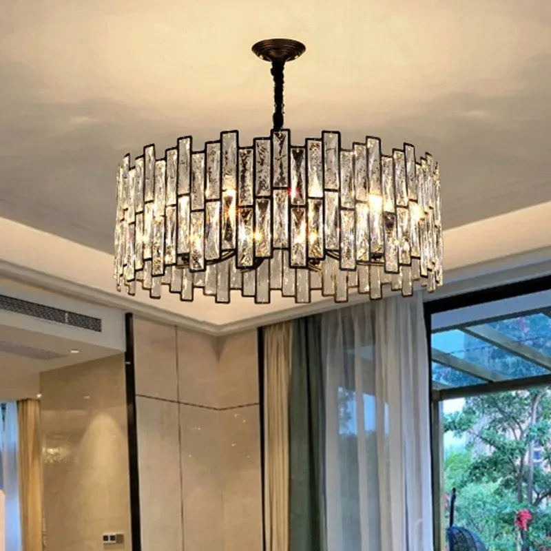 Luxury Crystal Chandeliers by Afralia™: Modern LED Pendant Lights for Living Room & Kitchen Island