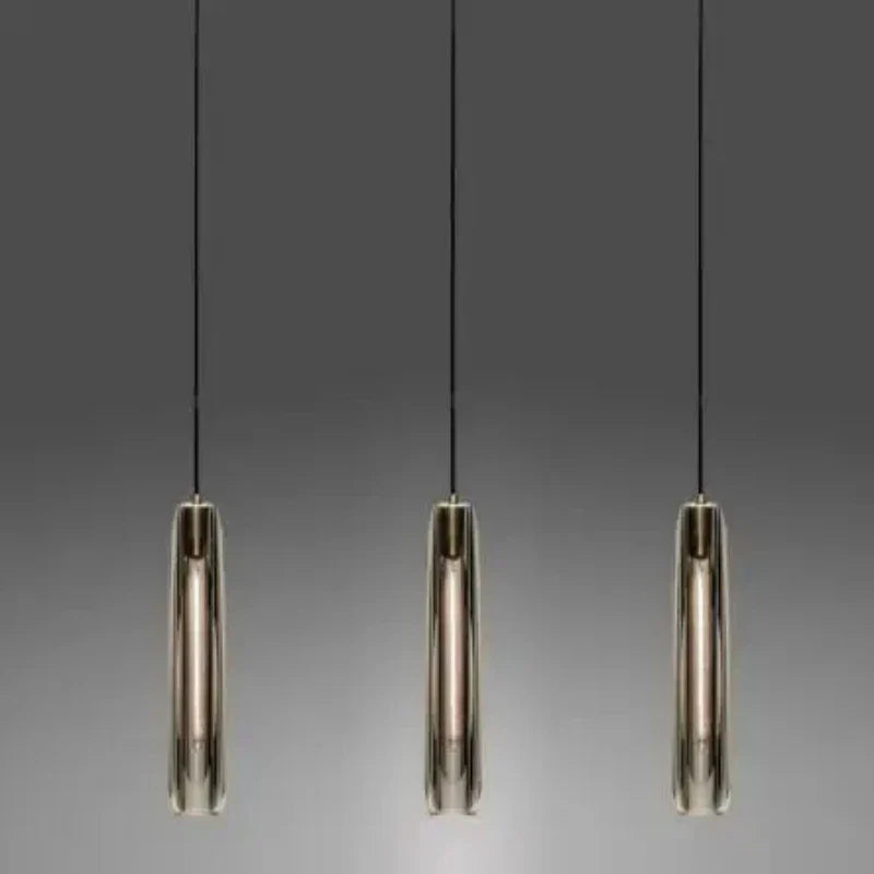 Copper Crystal Tulip Chandelier - Postmodern American Bedroom Bar Bedside Light