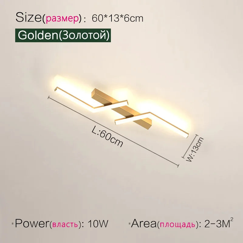 LED Strip Ceiling Lights: Modern Minimalist Corridor & Balcony Lighting