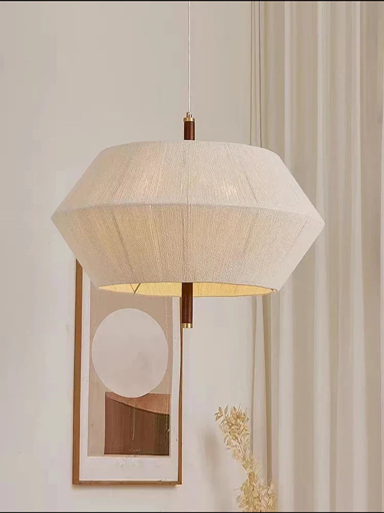 Wabi Sabi Cotton Thread Pendant Lights for Home Dining Room Decor