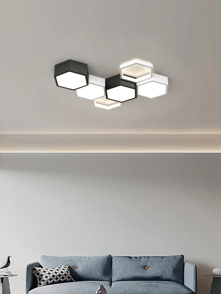 Nordic Honeycomb Ceiling Lamp: Minimalist, Creative Art, Smart, for Living Room, Hall, Restaurant