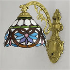 Tiffany Glass Wall Lamp Colorful Art Light for Living Room Bedroom Aesthetic Decor