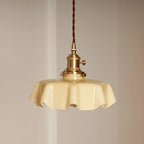 Cream Glass Cloud Pendant Light by - Simple Retro Indoor Chandelier for Home