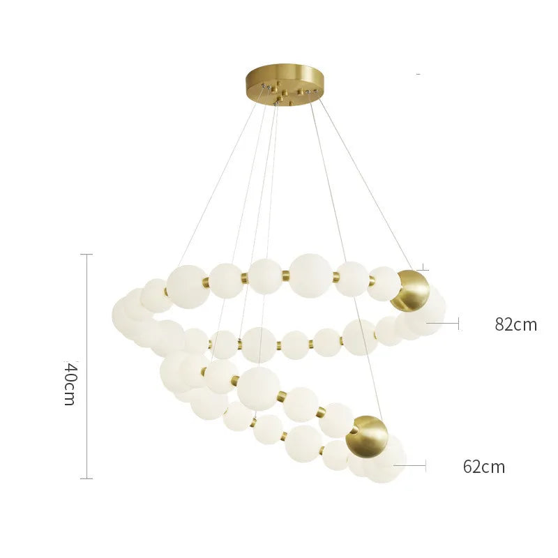 Nordic Acrylic Ball Chandelier for Dining and Kitchen Decor by Afralia™