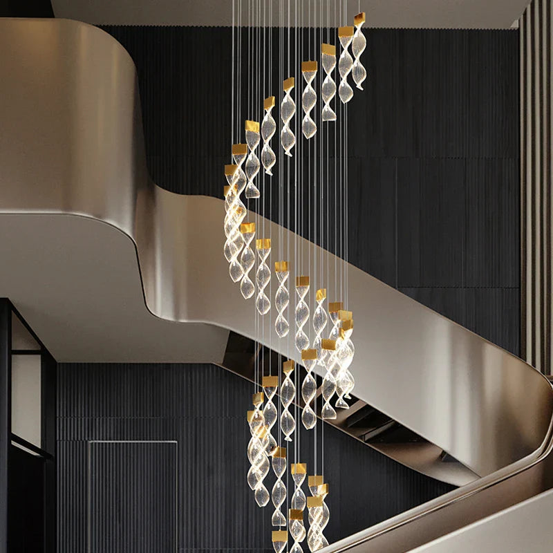 Nordic Acrylic LED Dimmable Chandelier Modern Luxury Foyer Pendant Lighting
