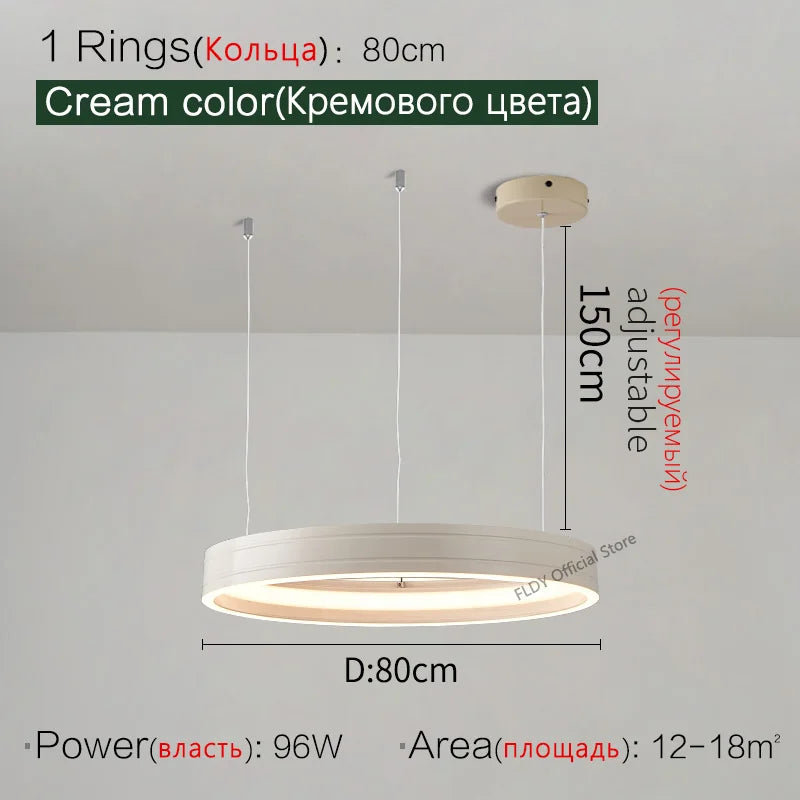 Modern Nordic Round Ceiling Chandelier Dining Bedroom Kitchen Lighting Lamps