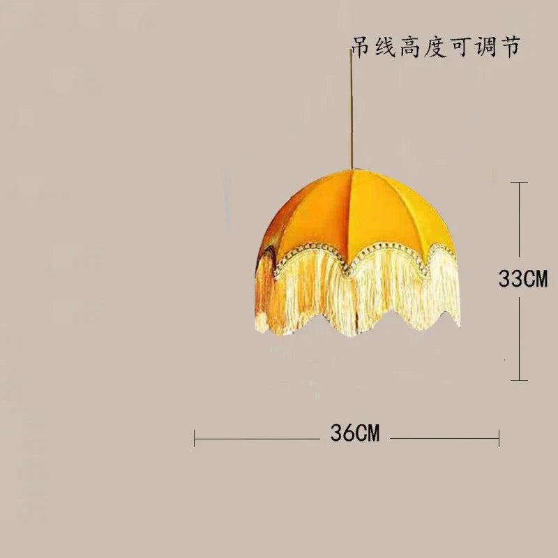 BeauVamp Tassel Pendant Light: French Vintage Boho Lampshade for Living Room, Bedroom, Dining Room
