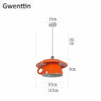 Ceramic Cup Pendant Lights Ceiling Chandeliers Modern Hanging Lamp