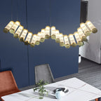 Golden Chandelier LED Dimming Light for Modern Living Room & Bedroom