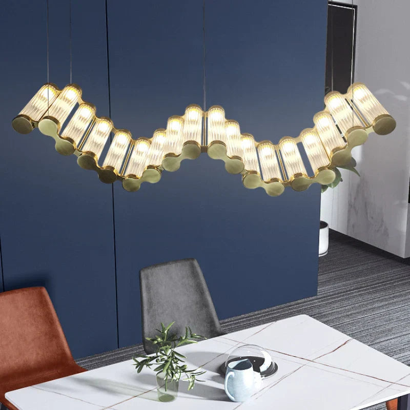 Golden Chandelier LED Dimming Light for Modern Living Room & Bedroom
