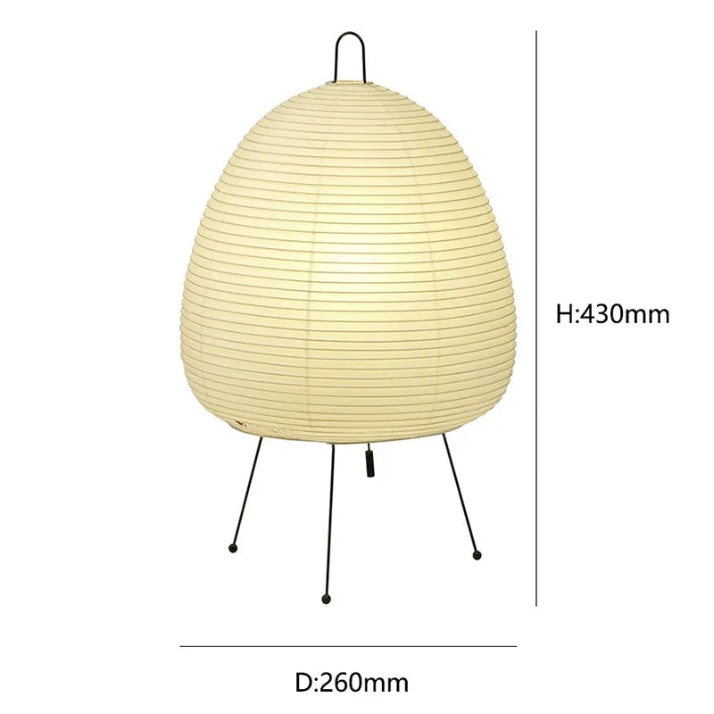 Japanese Style Rice Paper Desk Lamp for Home Decor, E27 Bedroom & Study Room Lighting