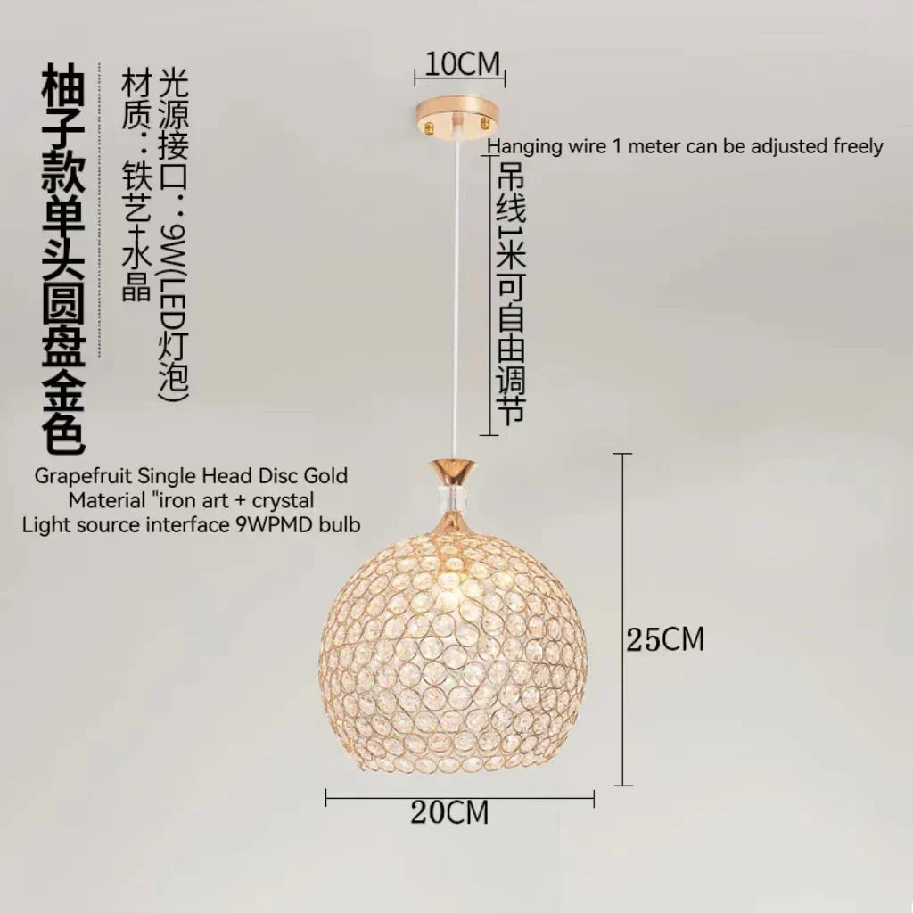 Crystal Gold Ceiling Chandelier | Modern LED Luxury Lighting for Hall