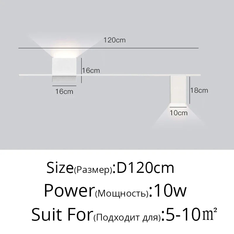 Modern Long Strip Wall Light for Living Room Hotel Bedside Stairs Fixtur