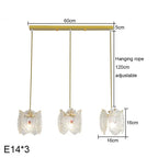 Carved Glass Pearl Chandelier for Dining Room, Living Bedroom, Study, Balcony - LED Pendant Lighting