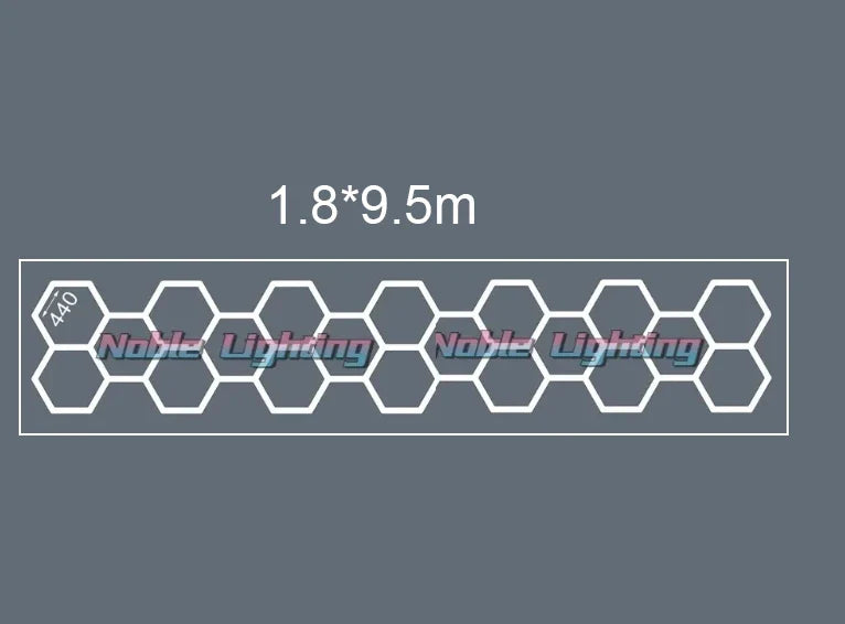 Honeycomb LED Car Detailing Ceiling Light - Customized Hexagon Design for Showroom