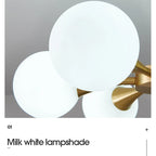 Nordic Glass Ball LED Chandelier for Bedroom Dining Room.