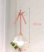 Princess Room LED Pendant Lamp Pink Bowknot Ceiling Light