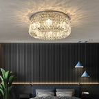 Golden LED Crystal Round Ceiling Lamp