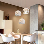 White Industrial LED E27 Pendant Light for Modern Home Kitchen Decor