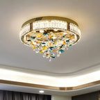 Crystal Flower LED Ceiling Light - Modern Home Decor.