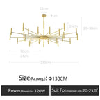 Modern LED Chandelier: Nordic Design Living Room Hanging Lamp for Home & Office