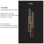 LED Stair Chandelier: Luxury Loft Geometry Pendant Lamps for Modern Living