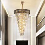 Amber Crystal Chandelier for Luxurious Living Spaces