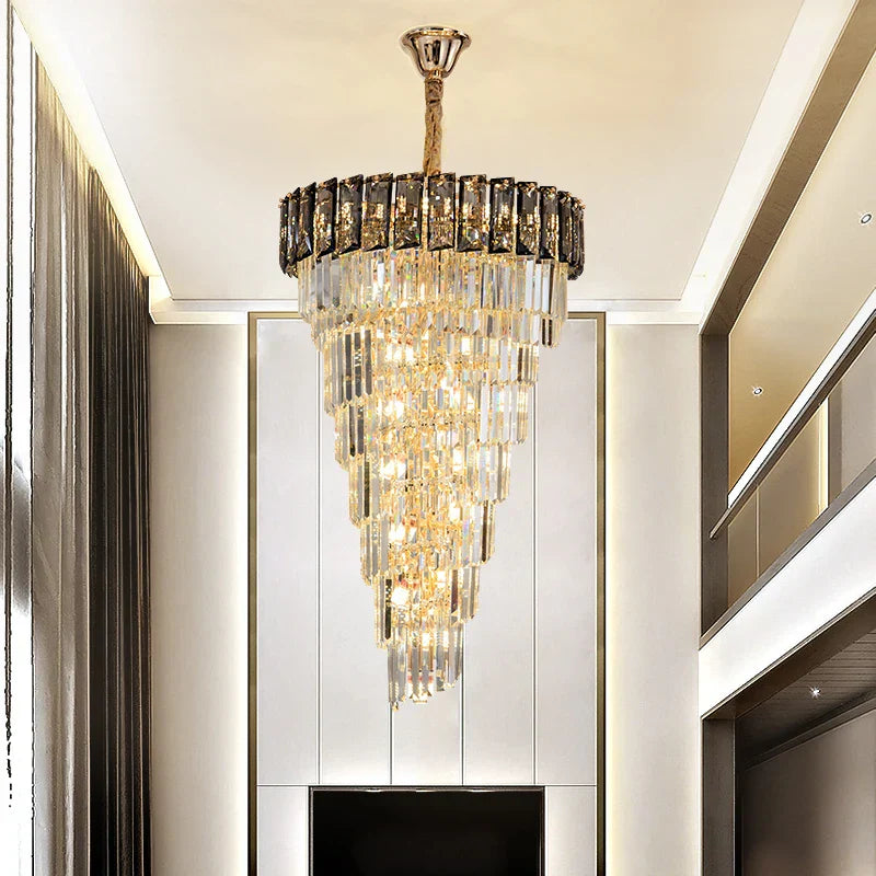 Amber Crystal Chandelier for Luxurious Living Spaces